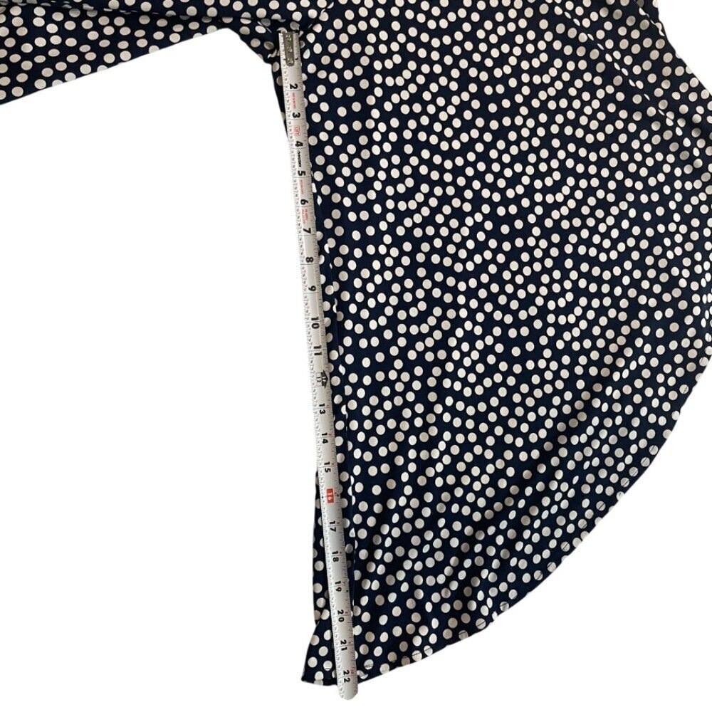 MSK. Women's jumpsuit with blue and white polka dot designs. Size M. - Picture 4 of 6